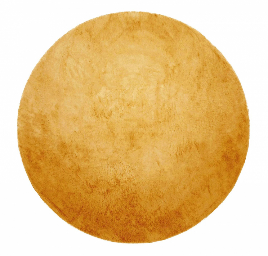 Rond tapijt 'Aranga Super Soft' 200cm - Geel