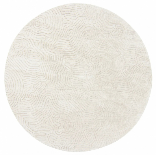 Ronde tapijt 'Amora' 120cm - Wit