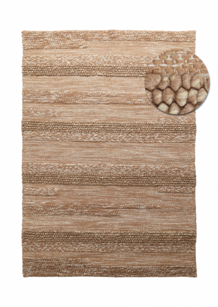 Wollen vloerkleed 'Almaty' - Lichtbruin