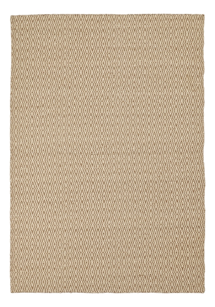 Wollen vloerkleed 'Monastir' - Bruin/wit