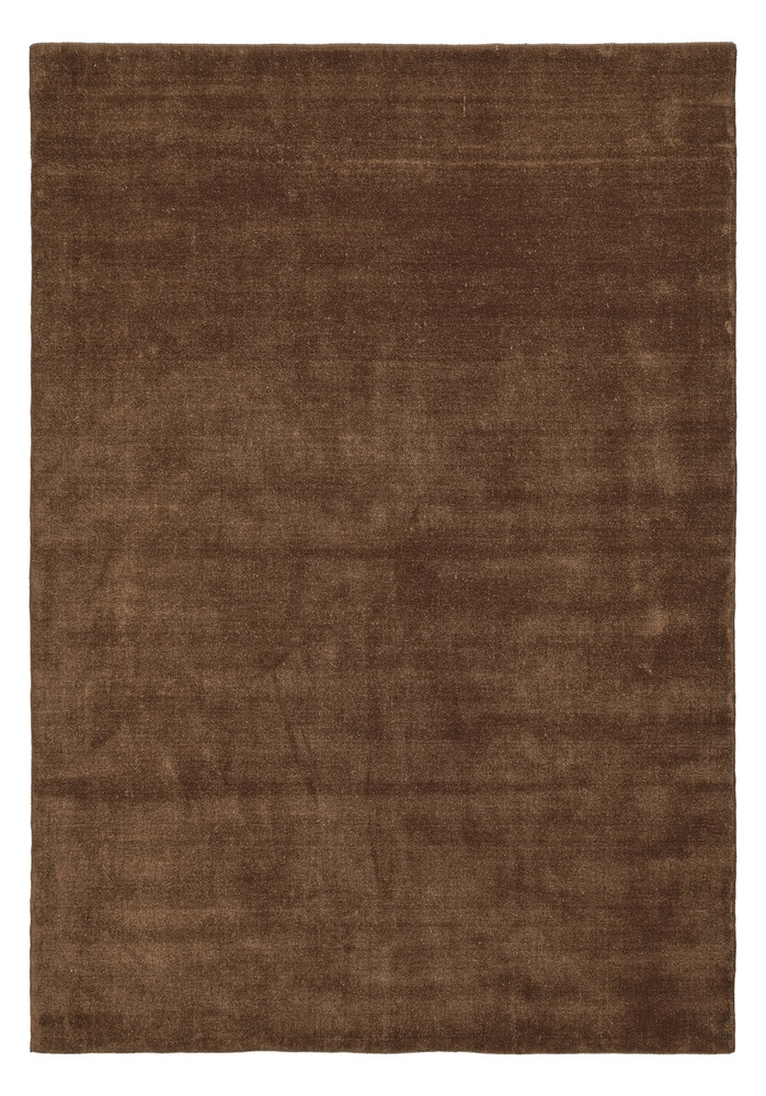 Wollen vloerkleed 'Rozen Handloom Wool Premium' - Bruin