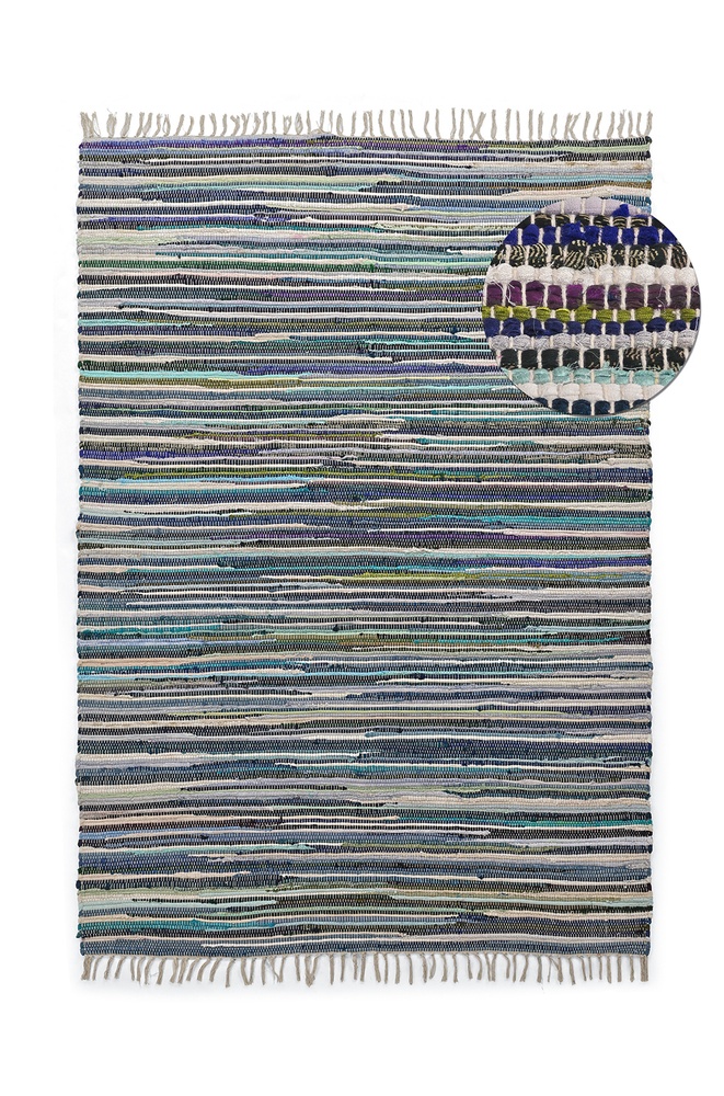 Lappenkleed 'Home' - Meerkleurig/blauw