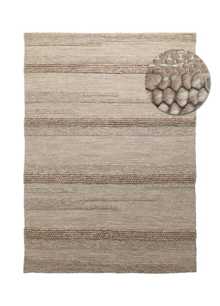 Wollen vloerkleed 'Almaty' - Beige