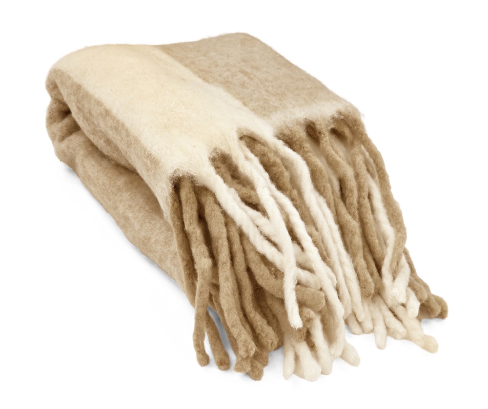 Geruite 'Beatriz Stripe' 130x170cm - Beige/wit