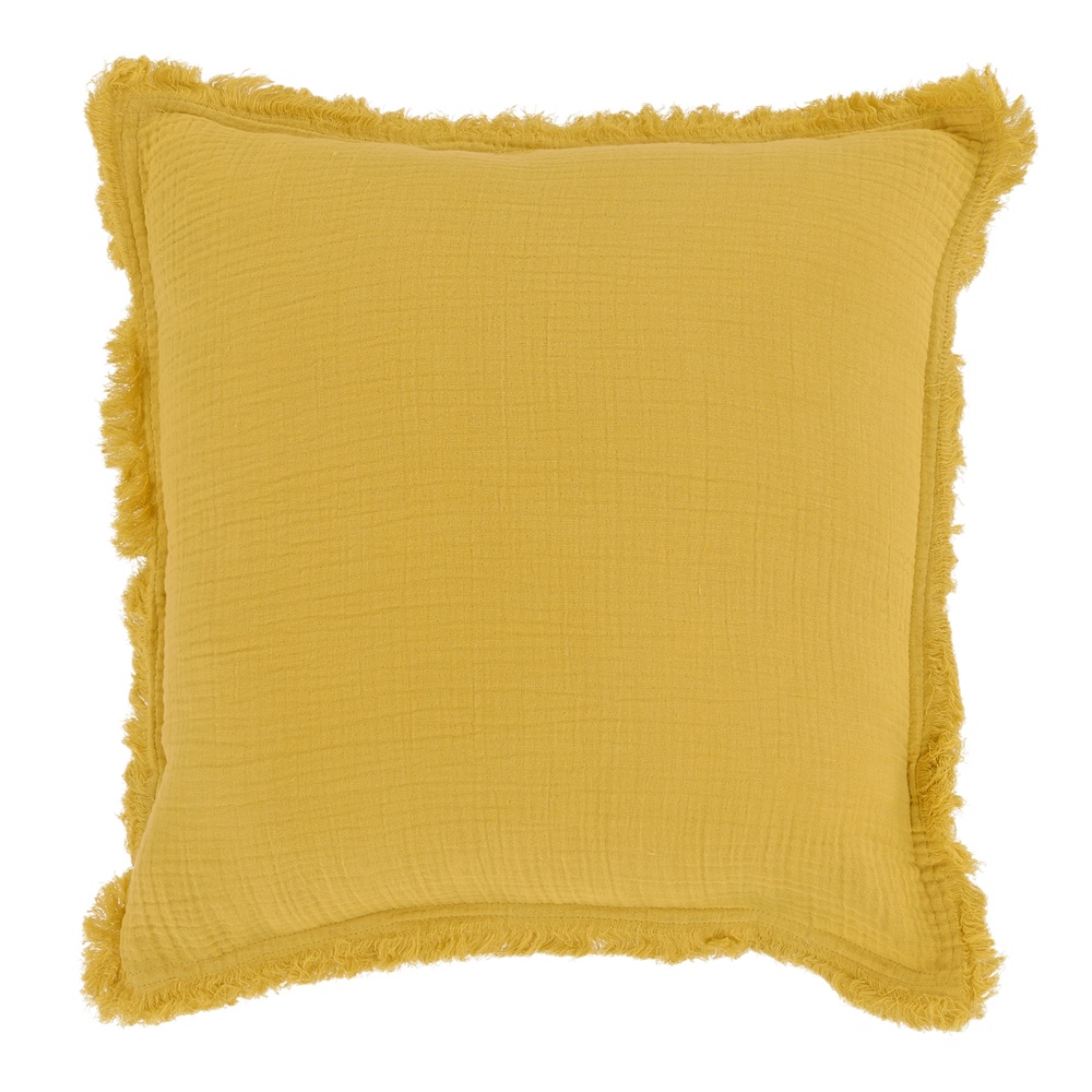 Kussenhoes 'Dorena' 45x45cm - Geel
