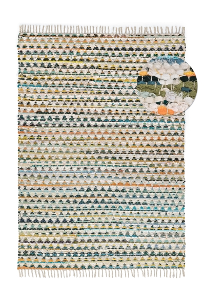 Lappenkleed 'Lindby' - Meerkleurig/geel