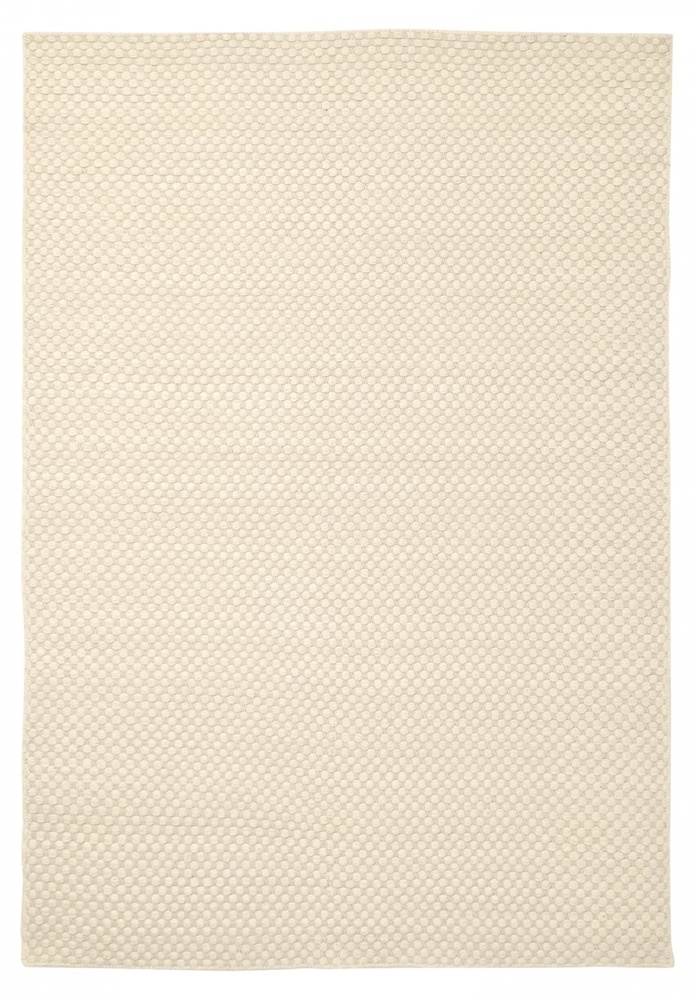 Wollen vloerkleed 'Ovelia' - Beige/wit