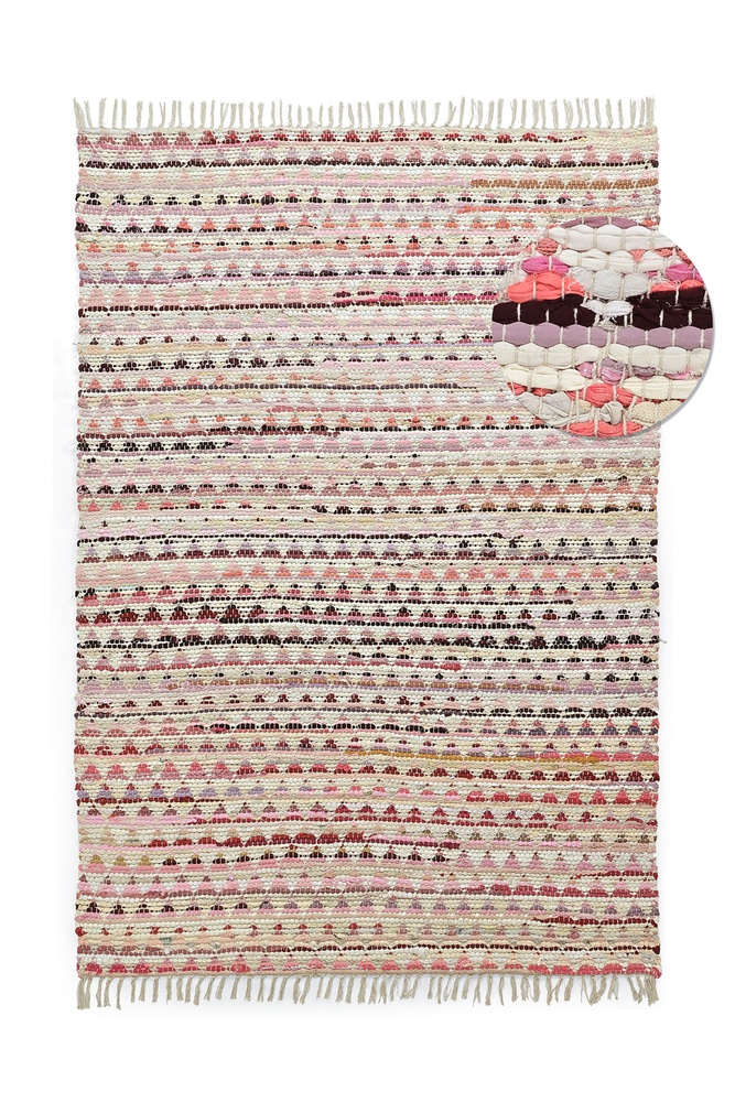 Lappenkleed 'Lindby' - Meerkleurig/roze
