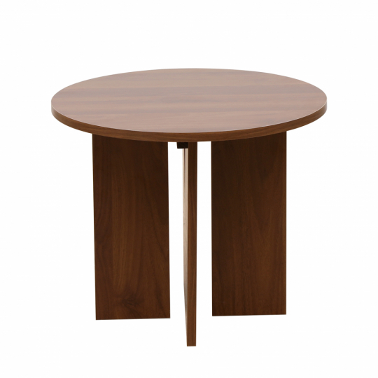 Salontafel 'Créme' Rond 55 cm - Walnoot