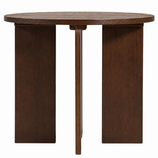 Salontafel 'Cr&eacute;me' Rond 55 cm - Walnoot