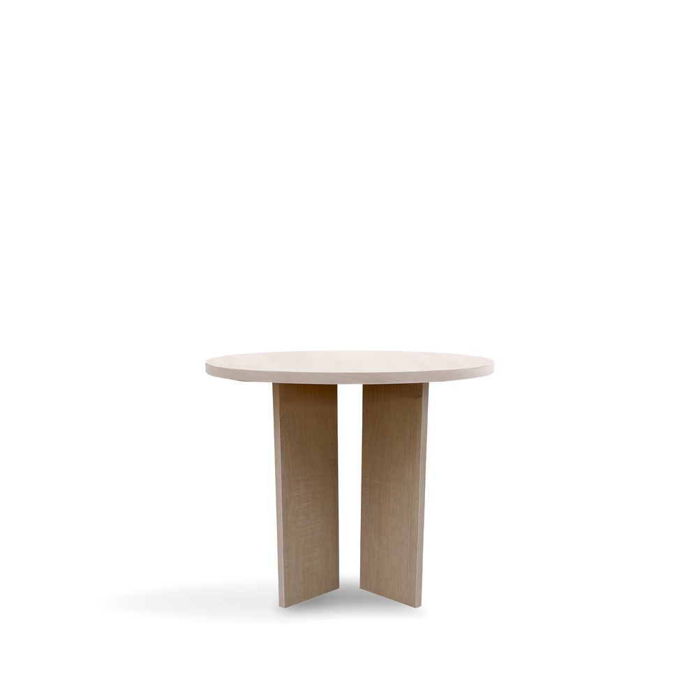 Salontafel 'Cr&eacute;me' Rond 55 cm - Wit gepigmenteerd