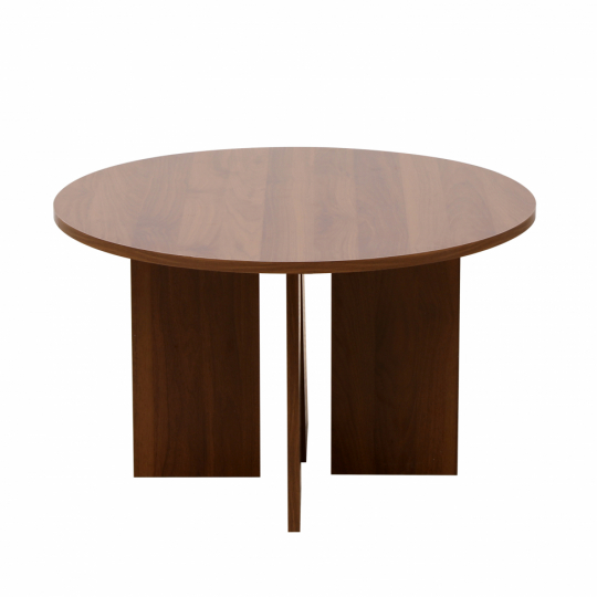 Salontafel 'Créme' Rond 75cm - Walnoot