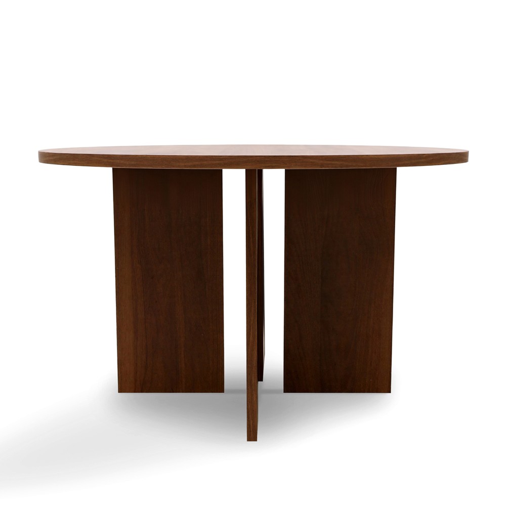 Salontafel 'Créme' Rond 75cm - Walnoot