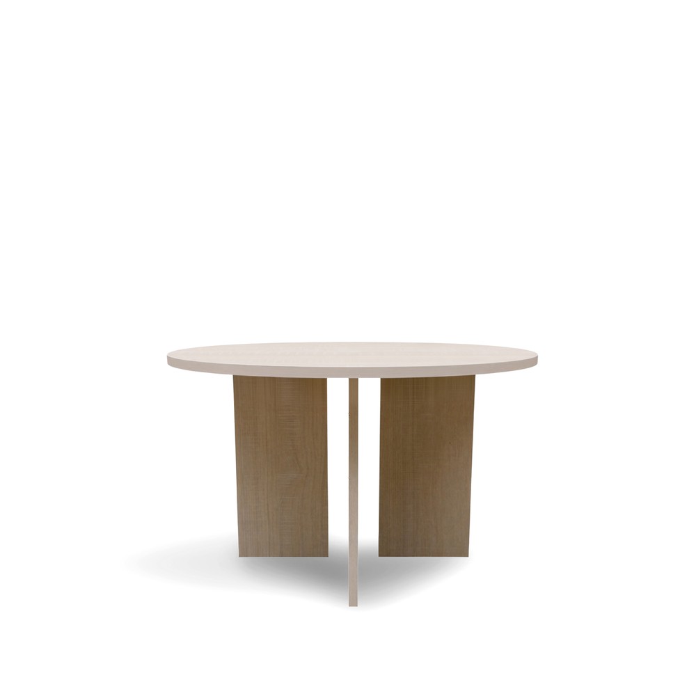Salontafel 'Cr&eacute;me' Rond 75cm - Wit gepigmenteerd