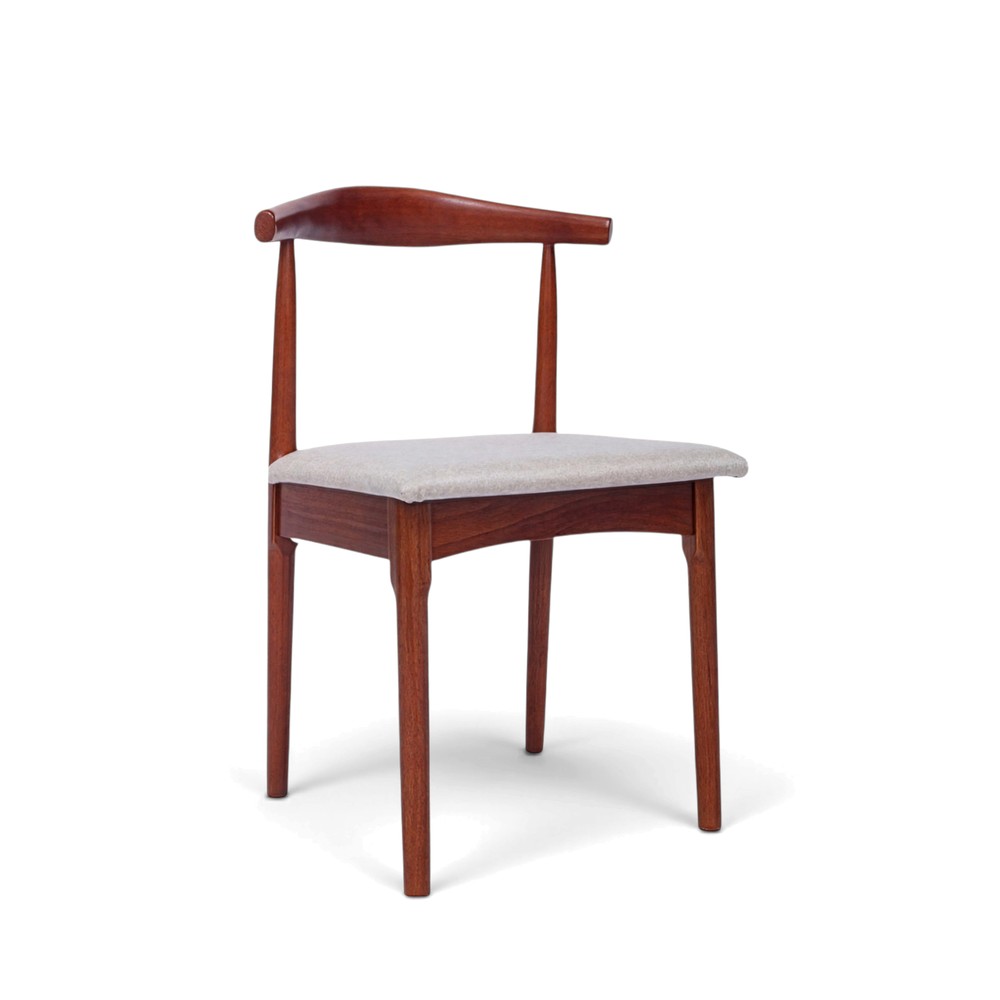 Stoel 'Fager' - Noten/Beige