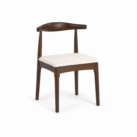 Stoel 'Fager' - Noten/Beige