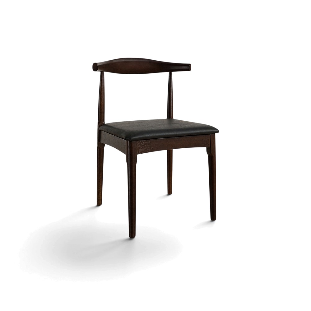 Stoel 'Fager' - Noten/Zwart