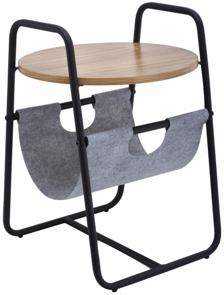 Bijzettafel 'Tidningsställ' - Zwart/Hout