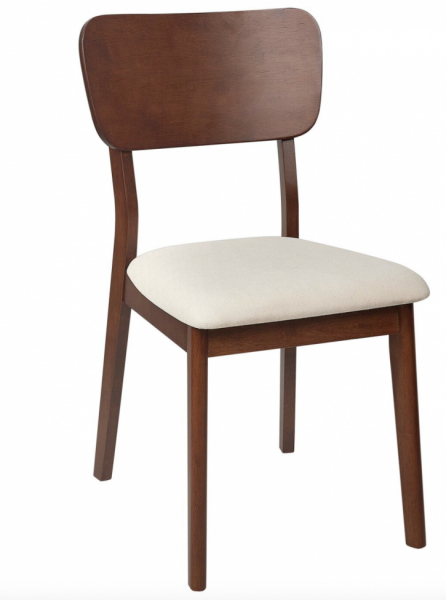 Stoel 'Larvik' - Noten/Beige