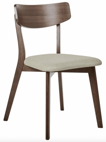 Stoel 'Narvik' - Noten/Beige