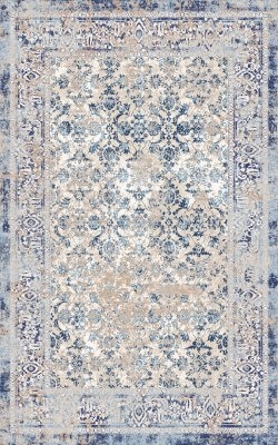 Wilton tapijt 'Denizli' 200x200cm - Blauw