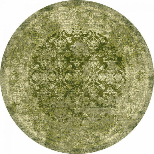 Ronde tapijt 'Denizli' 120cm - Groen