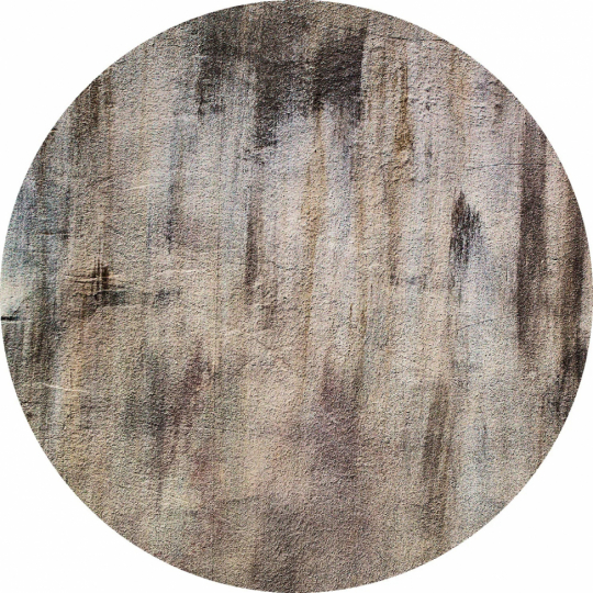 Ronde mat 'Polia' 120cm - Grijs/Bruin