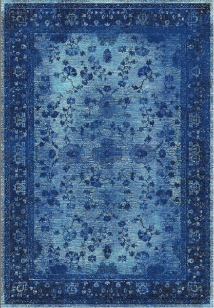 Wiltonmatta 'Gombalia' 200x280cm - Blauw