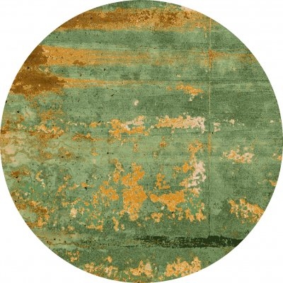Ronde tapijt 'Domont' 200cm - Groen