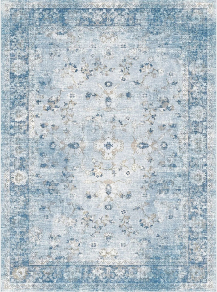 Wiltonmat 'Gombalia' 200x280cm - Lichtblauw