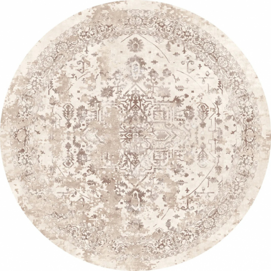 Ronde mat 'Mateur' 120cm - Beige