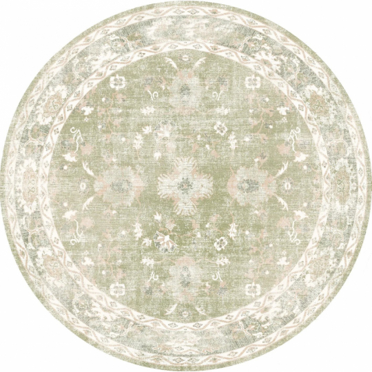 Rond tapijt 'Gombalia' 240cm - Lichtgroen