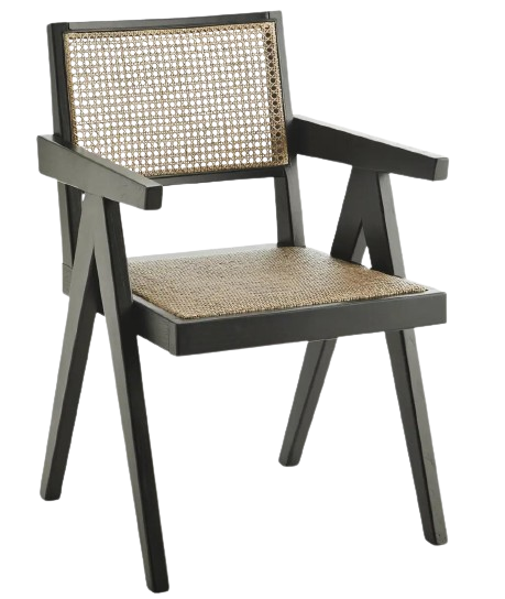 Stoel 'Rattan' - Zwart