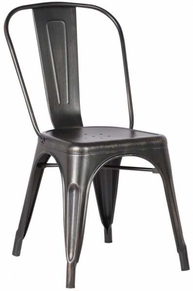 Stoel 'Montmartre' - Zwart/Patina