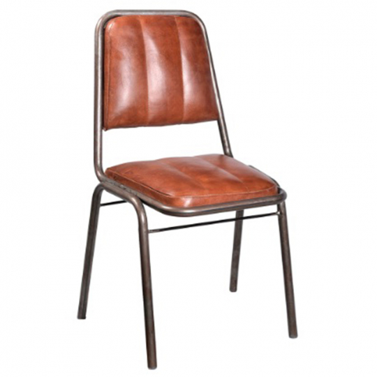Stoel 'Brooke' - Vintage/Leder