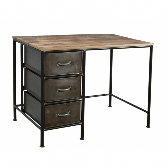 Bureau Vintage 'Thomas' - IJzer/Hout