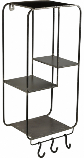 Wandplank '3 haken' - IJzer