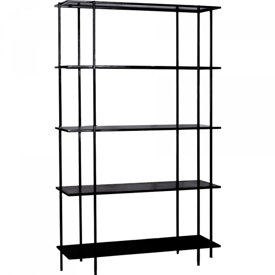 Boekenkast 'Simple' 5 planken - Zwart
