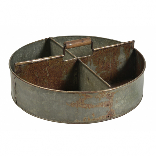 Vintage doos met handvat 'Agustin' - IJzer/Patina