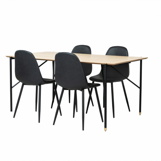 Eettafel 'Hornstull Forma' - 1 Tafel & 4 Stoelen