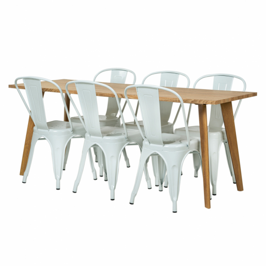 Eettafel 'Nordisk Montmartre' - 1 Tafel & 6 Stoelen