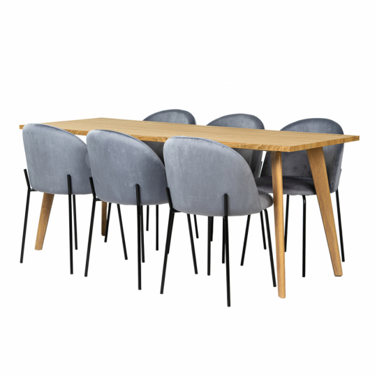 Eetgroep 'Nordisk Elegant' - 1 Tafel & 6 Stoelen