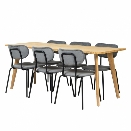 Eetgroep 'Nordisk Kungsholmen' - 1 Tafel & 6 Stoelen