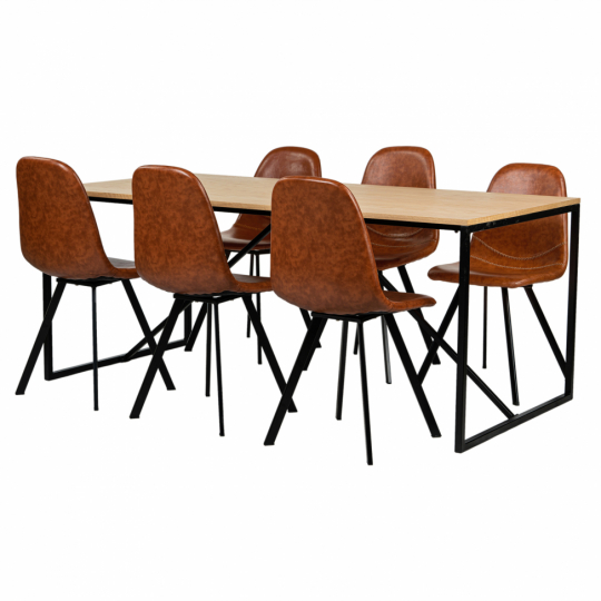 Eetgroep 'Vega Carrie' - 1 Tafel & 6 Stoelen