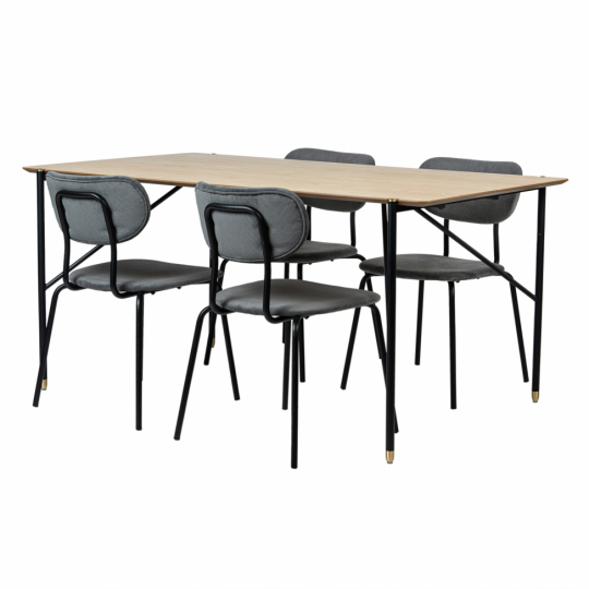 Eetgroep 'Kungsholmen Hornstull' - 1 Tafel & 4 Stoelen