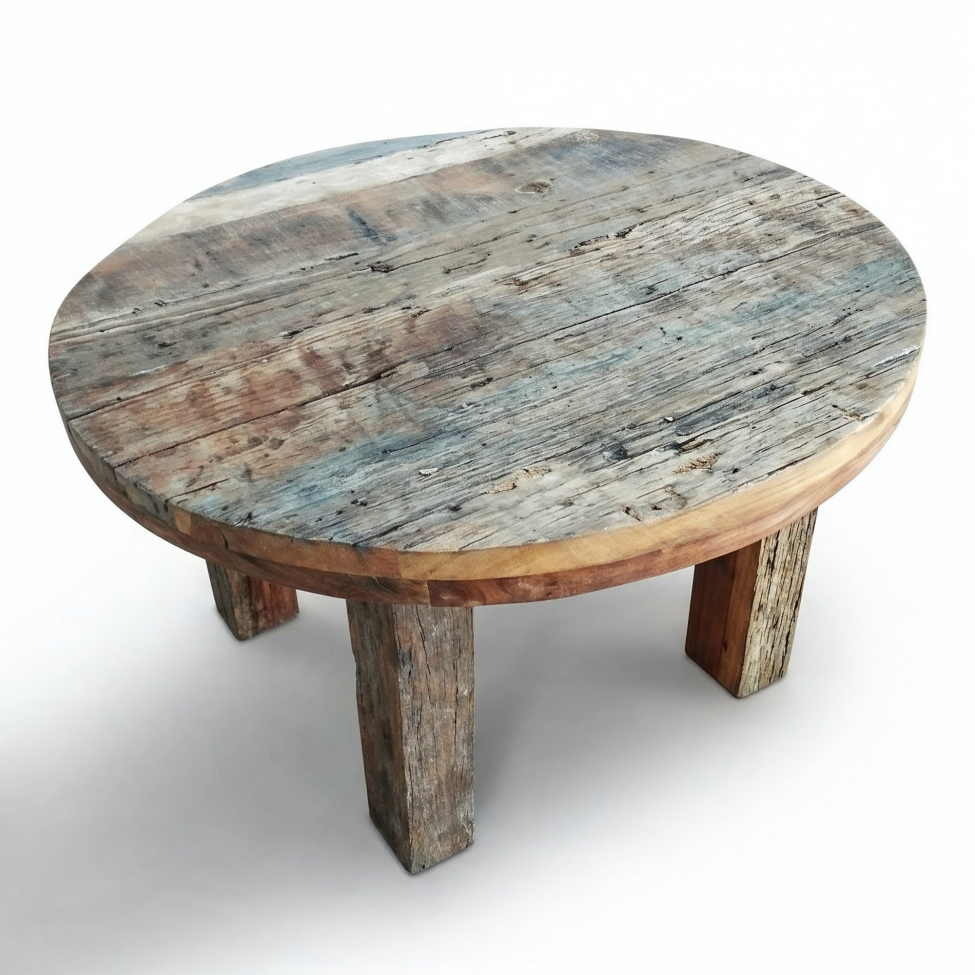 Ronde salontafel 'Birka' 85 x 85 cm - Vintage