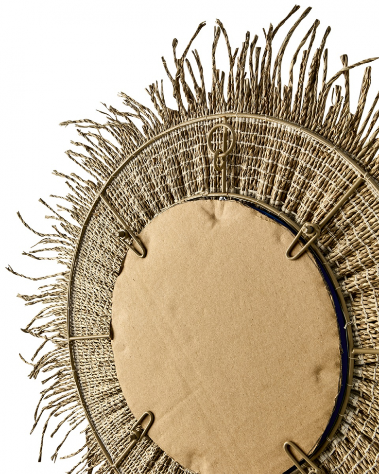 Spiegel 'Stina' rond 60cm - Natuurlijk