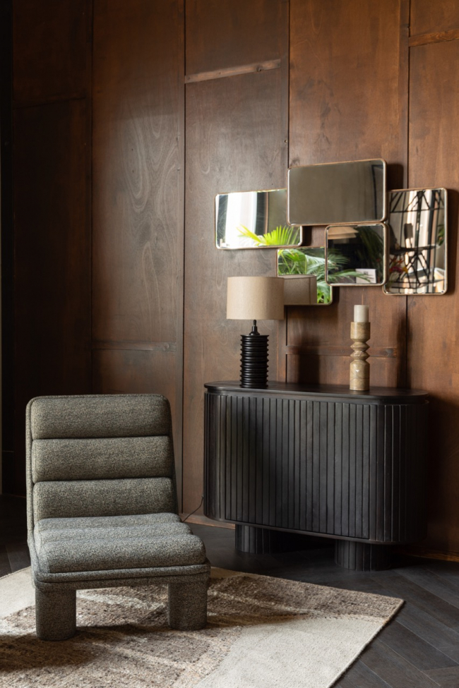 Fauteuil 'Fern' - Bruin/Zwart