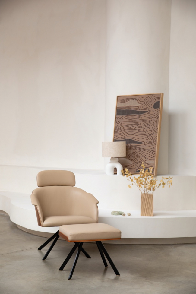 Fauteuil 'Frie' - Beige