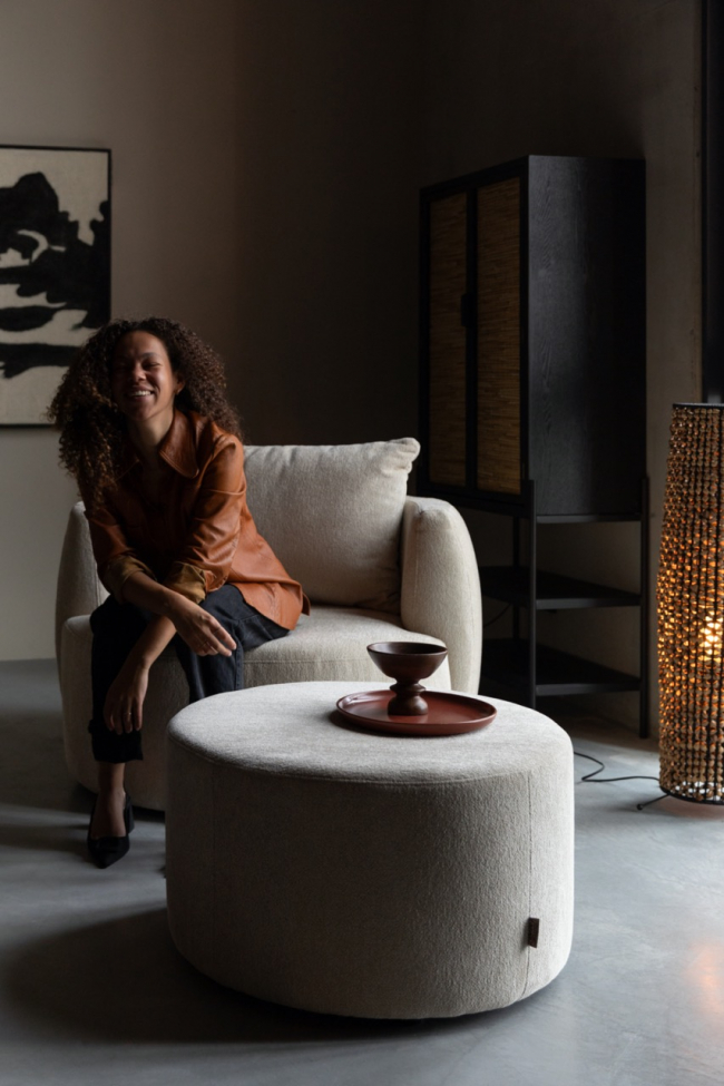 Voetenbank 'Rocca' - Beige